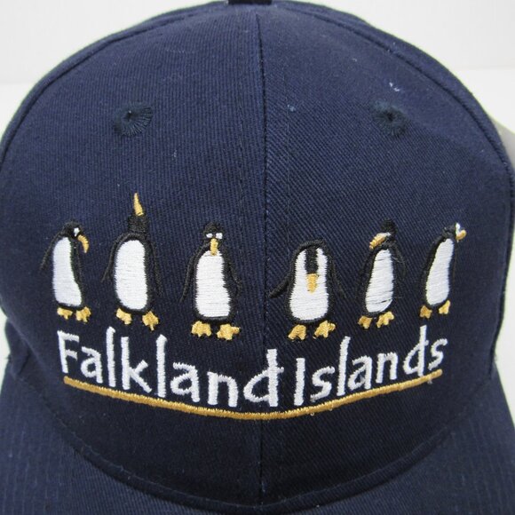 Falkland Islands Cap New Hat Blue Men's Adjustable Embroidered Penguins - Picture 9 of 10